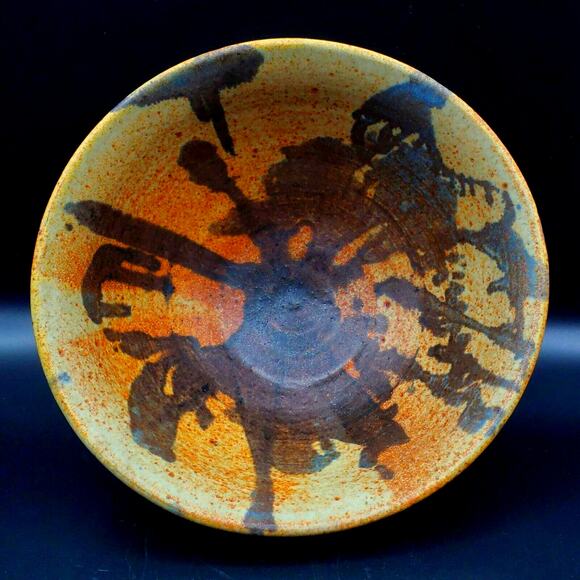 Handmade Ceramic Bowl Studio Art Pottery Stoneware Earthy Artisan Rustic Decor - Picture 4 of 8